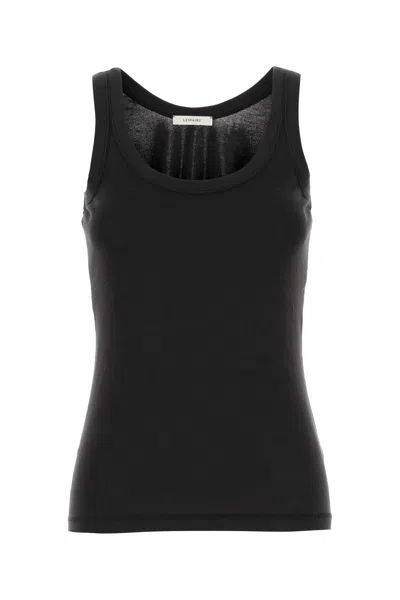 Lemaire Slate Cotton Tank Top In Black