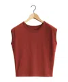 Lemaire Sleeveless Jersey T-shirt In Red