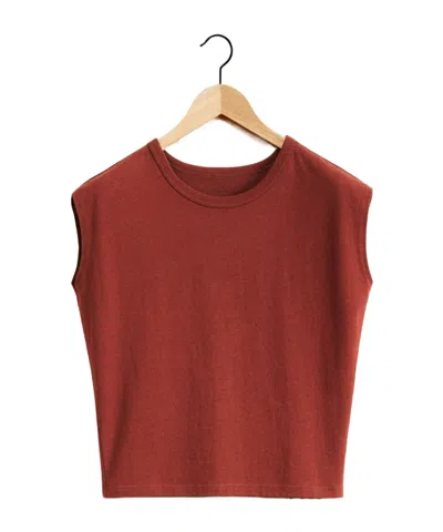 Lemaire Sleeveless Jersey T-shirt In Red