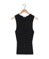 Lemaire Sleeveless Knitted Cardigan In Black