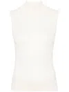 LEMAIRE SLEEVELESS KNITTED TOP WITH MOCK NECK