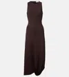 Lemaire Twisted Hem Midi Dress In Burgund