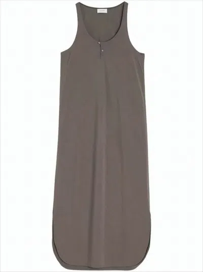 LEMAIRE SLEEVELESS MIDI DRESS WITH SCOOP NECKLINE