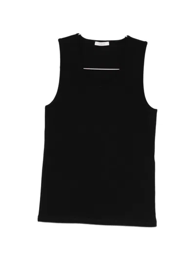 Lemaire Sleeveless Ribbed Tank Top In Black