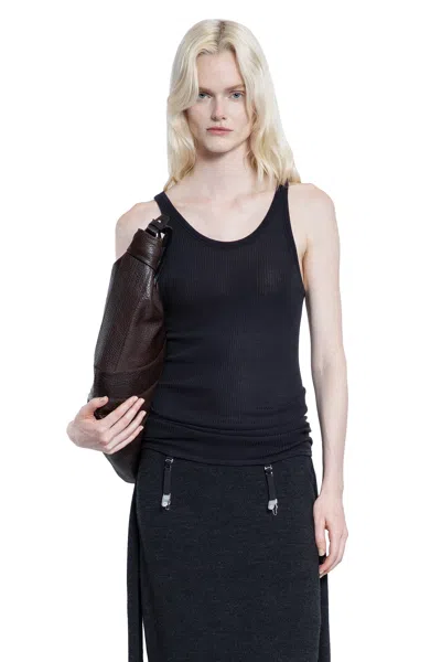 Lemaire Sleeveless Tank Top With Suspenders In Black