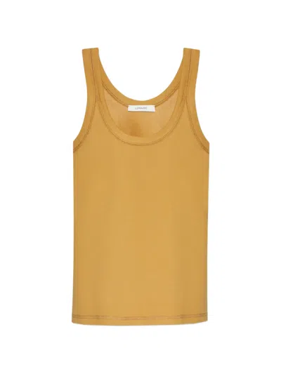 Lemaire Crewneck Sleeveless Top In Yellow