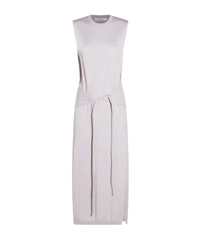 Lemaire Sleeveless Tied Detail Midi Dress In Purple