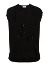 Lemaire Panelled Sleeveless Blouse In Black
