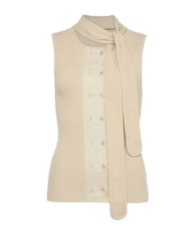 Lemaire Sleeveless Vest In Beige