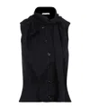 Lemaire Sleeveless Wool Knitted Cardigan In Black