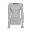Lemaire Slim-fit Long Sleeve Cotton Jersey Top In Grey
