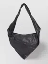 Lemaire Triangular Black Lambskin Crossbody Bag With Padded Strap