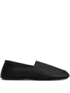 Lemaire Slip-on Square-toe Loafers In Black