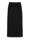 Lemaire Slited Midi Skirt In Black