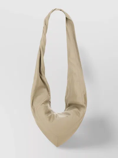 Lemaire Slouchy Shoulder Bag Long Strap In Silver