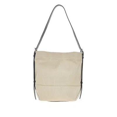 Lemaire Small 'belted' Canvas Tote Bag In Sand