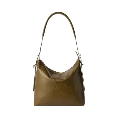 Pre-owned Lemaire Small Belted Hobo Bag 'dark Bronze' | Silver | Women's Size Onesize