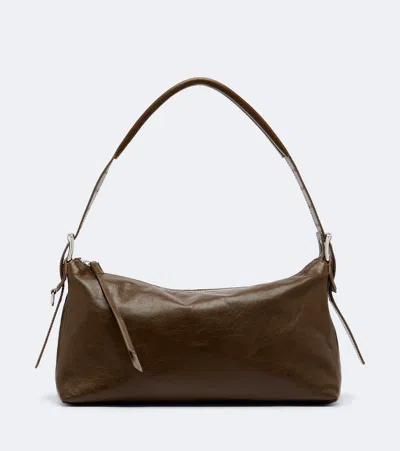 Lemaire Schultertasche Small Aus Leder In Brown