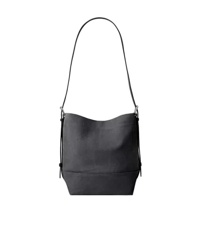 Lemaire Small Belted Tote Bag In Black