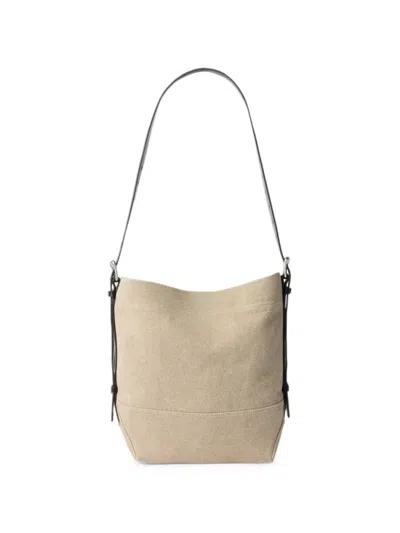 Lemaire Small Belted Tote Bag In Heavy Eco Cotton Canvas In Neutral