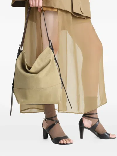 Lemaire Small Belted Tote Bag In Pattern