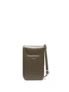 Lemaire Small Calepin Leather Crossbody Bag In Green