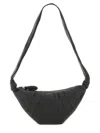 Lemaire Media Croissant Leather Shoulder Bag In Black