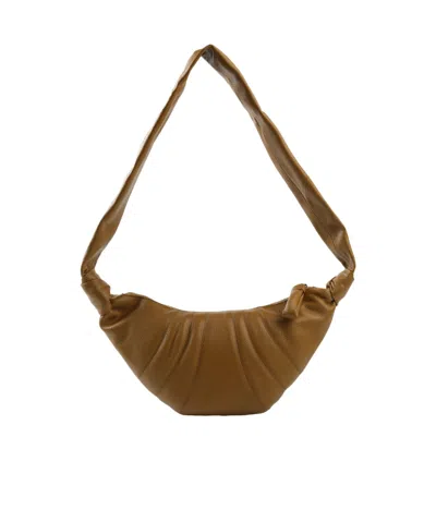 Lemaire Small Croissant Bag In Brown