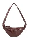 Lemaire Croissant Small Crossbody Bag Adjustable Strap In Brown