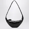 Lemaire Small Croissant Bag In Black Coated Cotton