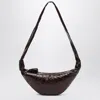 Lemaire Small Croissant Bag In Brown Coated Cotton Women In Brown