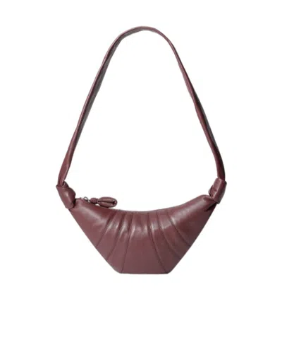Lemaire Small Croissant Bag In Leather In Brown