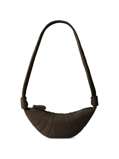 Lemaire Small Croissant Bag In Nabuck In White