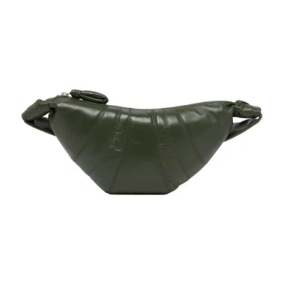 Lemaire Small Croissant Bag In Green