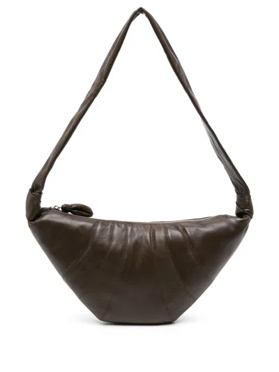 Lemaire Small Croissant Crossbody Bag In Brown