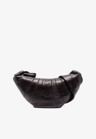 Lemaire Small Croissant Nappa Leather Shoulder Bag In Brown