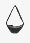 Lemaire Small Croissant Nappa Leather Shoulder Bag In Brown