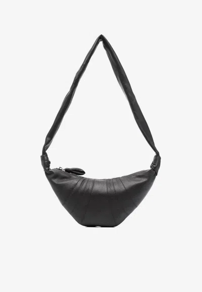 Lemaire Small Croissant Nappa Leather Shoulder Bag In Brown
