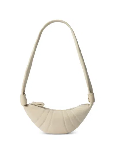 Lemaire Small Croissant Panelled Leather Shoulder Bag In Red
