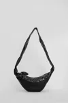 Lemaire Large Croissant Coated Cotton Bag In Black