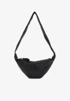 Lemaire Lack Grained Goat Leather Bag In Black