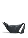 Lemaire Small Croissant Leather Shoulder Bag In Blue