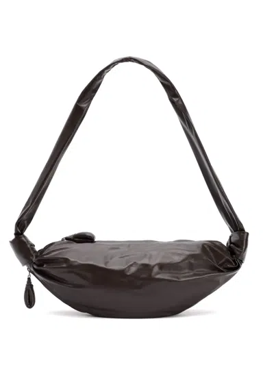 Lemaire Small Croissant Shoulder Bag In Brown