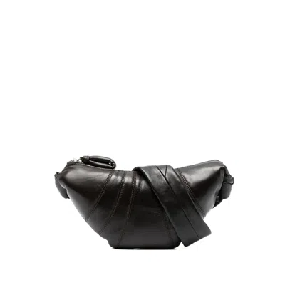 Lemaire Small Croissant Shoulder Bag In Brown