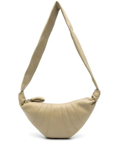 Lemaire Small Croissant Shoulder Bag In Neutrals