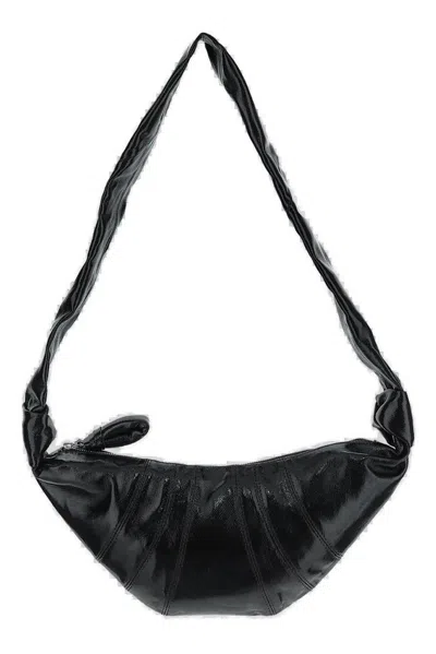 Lemaire Small Croissant Zipped Shoulder Bag In Black