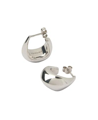 Lemaire Small Curved Drop Earrings In Yellow