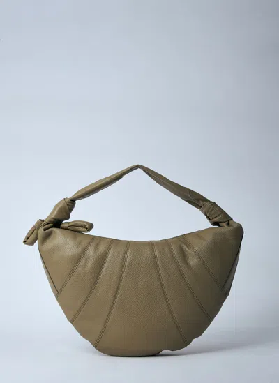 Lemaire Small Fortune Croissant Bag In Khaki
