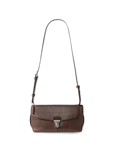Lemaire Small Gear Bag In Leather In Brown