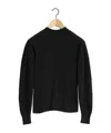 Lemaire Small High-necked Cashmere Sweater In Black